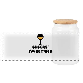 Déclaration de retraite des retraités de la liberté Adieu - Boîte à biscuits avec couvercle en bois - blanc - Devant