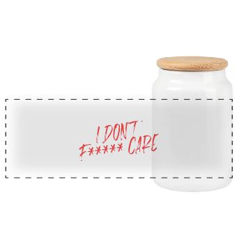 Pensioner Senior Retirement Retirement Statement - Panoramic Cookie Jar with Wooden Lid - white - Front