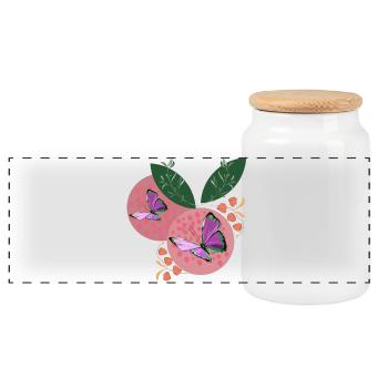 BUTTERFLY DREAMS - Boîte à biscuits avec couvercle en bois - blanc - Devant
