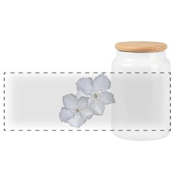 oliander blumen, geschenkidee frau, pflanzen shirt - Panorama Keksdose mit Holzdeckel - Weiß - Vorne