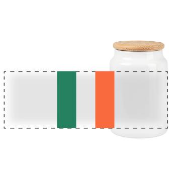 Show off your colors – Ireland - Panoramic Cookie Jar with Wooden Lid - white - Front