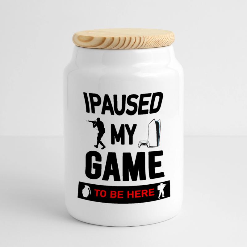Conception graphique de console et de manette de jeu Boîte à biscuits avec couvercle en bois