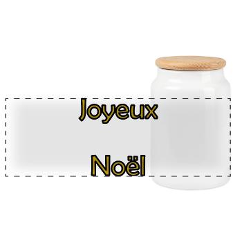 NOËL. ANNEE. ANNIVERSAIRE. RETRAITE. PAPA. MAMAM. - Boîte à biscuits avec couvercle en bois - blanc - Devant