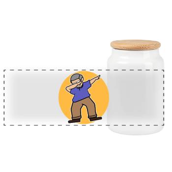 Retirement freedom senior pensioner years - Panoramic Cookie Jar with Wooden Lid - white - Front