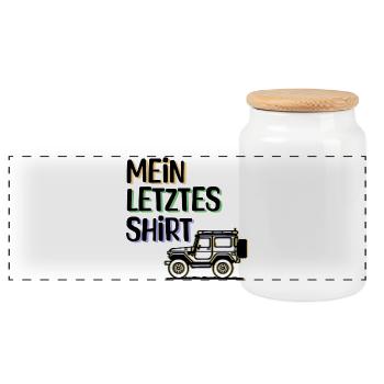 Wanderer Camping Statement Campingplatz Ferien - Panorama Keksdose mit Holzdeckel - Weiß - Vorne