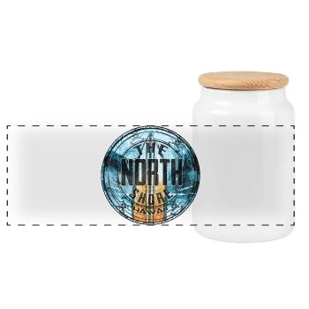 Northshore Hawaii - Panorama Keksdose mit Holzdeckel - Weiß - Vorne