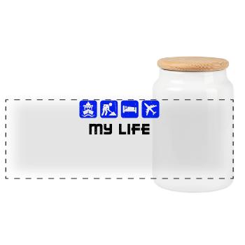 Déclaration d’emploi Gagner de l’argent Travail Travailleur - Boîte à biscuits avec couvercle en bois - blanc - Devant