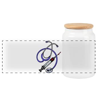 Superviseur Profession Emploi Médecin Carrière Réussite - Boîte à biscuits avec couvercle en bois - blanc - Devant