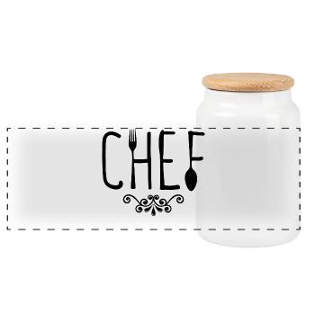 Carrière, Chef, Travail, Gagner De L’argent, Dire, Succès - Boîte à biscuits avec couvercle en bois - blanc - Devant