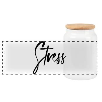 Stress - Panorama Keksdose mit Holzdeckel - Weiß - Vorne