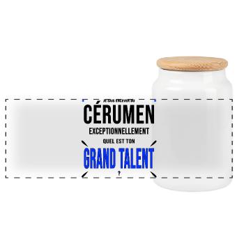 Otologiste oreilles cérumen cadeau drôle - Boîte à biscuits avec couvercle en bois - blanc - Devant