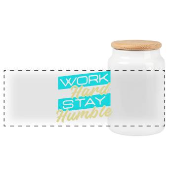 Angestellter Job Arbeit Karriere Arbeiter Beruf - Panorama Keksdose mit Holzdeckel - Weiß - Vorne