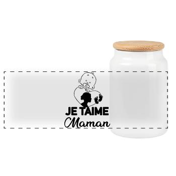 Motif Astral Éclatant pour Vêtements Unisexes - Boîte à biscuits avec couvercle en bois - blanc - Devant