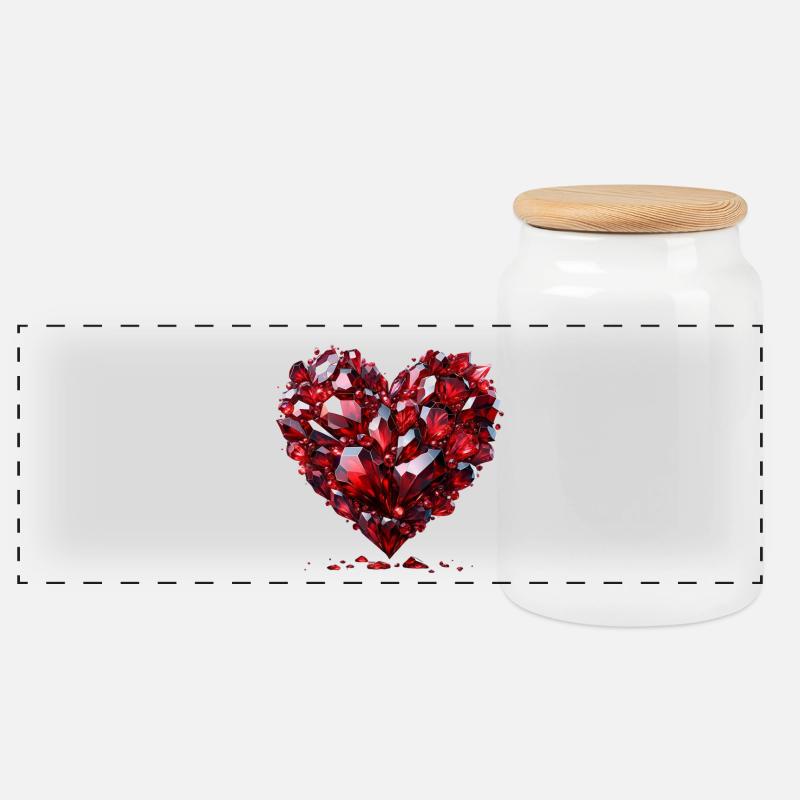 Ruby Love T-Shirt - Panorama Keksdose mit Holzdeckel - Weiß