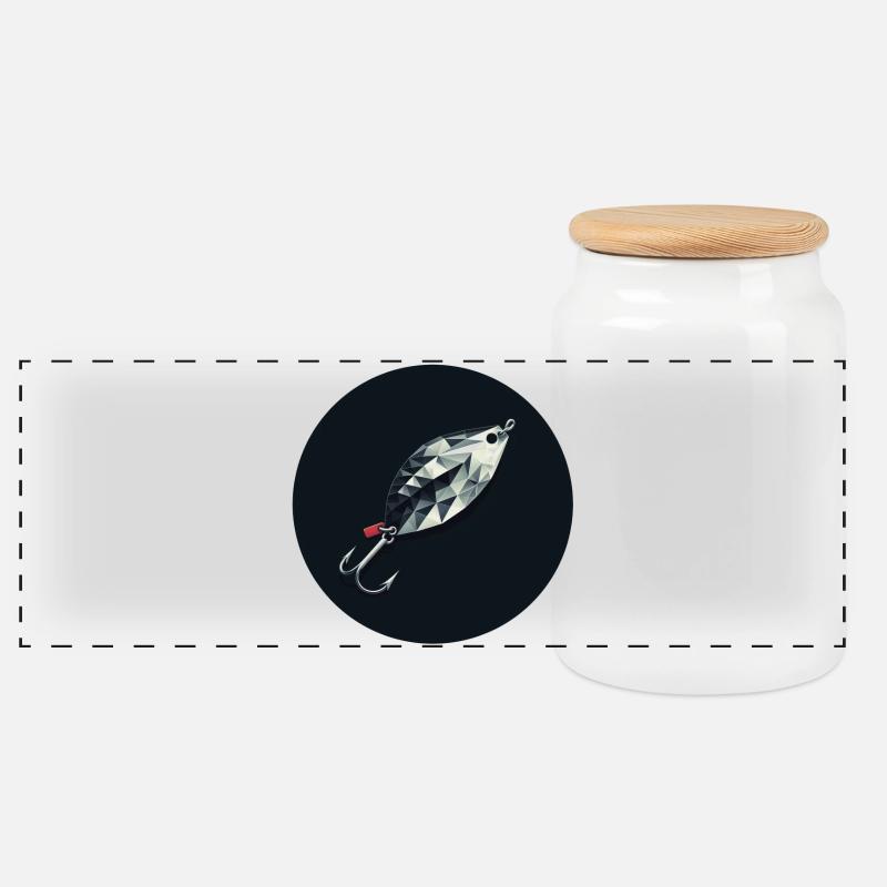 Blinker Köder Diamond Lure Emblem - Panorama Keksdose mit Holzdeckel - Weiß