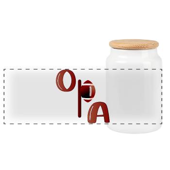 OPA AMERICAN FOOTBALL SPORT - Panorama Keksdose mit Holzdeckel - Weiß - Vorne