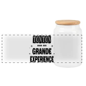 Tonton Avec Une Grande Expérience Oncle - Boîte à biscuits avec couvercle en bois - blanc - Devant