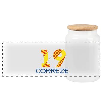 Corrèze - Panorama Keksdose mit Holzdeckel - Weiß - Vorne
