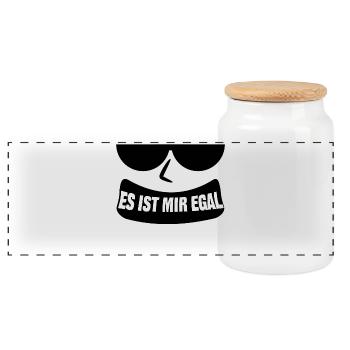 Je m’en fous cool en disant chill attitude relax - Boîte à biscuits avec couvercle en bois - blanc - Devant