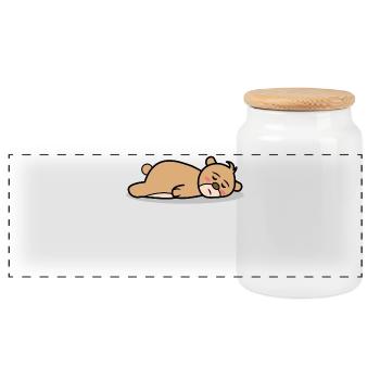 Je m’en fous Attitude Relax Chill - Boîte à biscuits avec couvercle en bois - blanc - Devant
