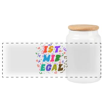 Je m’en fous Déclaration Indifférente Chill - Boîte à biscuits avec couvercle en bois - blanc - Devant