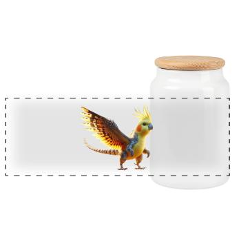 Nymphendino (01) - Boîte à biscuits avec couvercle en bois - blanc - Devant