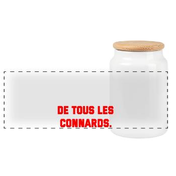 T SHIRT HUMOUR PLUS SYMPA DE TOUS LES CONNARDS  - Boîte à biscuits avec couvercle en bois - blanc - Devant