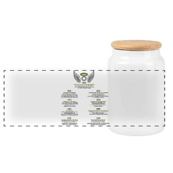 Schéma de manifestation des nombres angéliques - Boîte à biscuits avec couvercle en bois - blanc - Devant