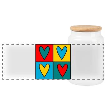 VALENTINSTAG. Junggesellinnenabschied. ICH LIEBE DICH. ICH LIEBE DICH. LIEBE - Panorama Keksdose mit Holzdeckel - Weiß - Vorne