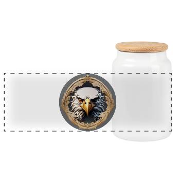 Aigle, roi des montagnes - Boîte à biscuits avec couvercle en bois - blanc - Devant