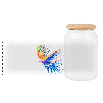 Animal, Oiseau, Zoo, Perroquet, Amoureux Des Animaux, Animal De Compagnie - Boîte à biscuits avec couvercle en bois - blanc - Devant