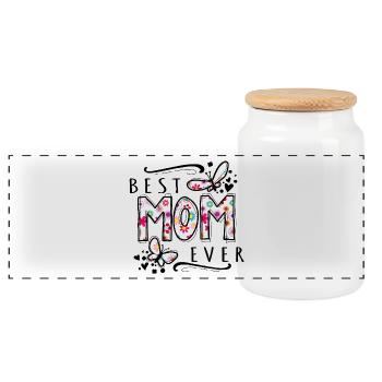 La meilleure maman de tous les temps pour la fête des mères - Boîte à biscuits avec couvercle en bois - blanc - Devant