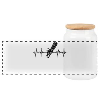 Scie bûcheron tronçonneuse menuiserie menuiserie - Boîte à biscuits avec couvercle en bois - blanc - Devant