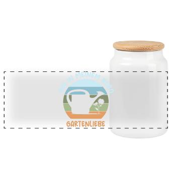 Jardin J’aime Mon Bureau Dictons Drôles Jardinier - Boîte à biscuits avec couvercle en bois - blanc - Devant
