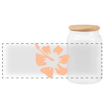 Mother's Day Gift Mother's Day Gift Idea - Panoramic Cookie Jar with Wooden Lid - white - Front
