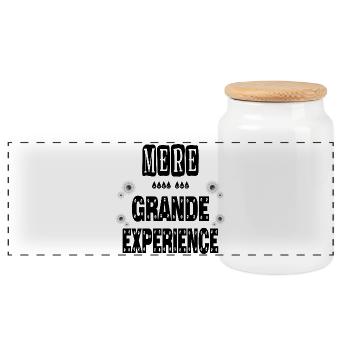 Mère Avec Une Grande Expérience Maman - Boîte à biscuits avec couvercle en bois - blanc - Devant