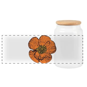 Cadeau pour la fête des mères : Idée de cadeau pour la fête des mères - Boîte à biscuits avec couvercle en bois - blanc - Devant