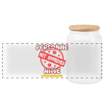 Personne aime l'hypocrisie - Boîte à biscuits avec couvercle en bois - blanc - Devant