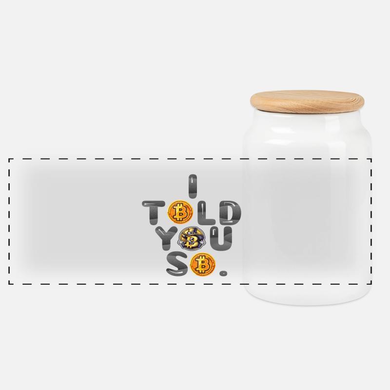 I TOLD YOU SO - Panorama Keksdose mit Holzdeckel - Weiß