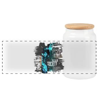 Street Art urbain I D.E.A.D Society Design - Boîte à biscuits avec couvercle en bois - blanc - Devant