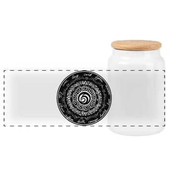 COVID long - retour à la vie - Boîte à biscuits avec couvercle en bois - blanc - Devant