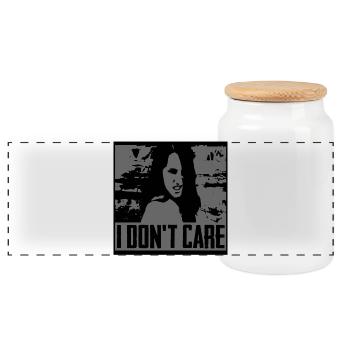 Expressive Statement T-Shirt - Panoramic Cookie Jar with Wooden Lid - white - Front