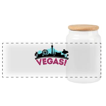 Dicton du poker Casino Gambling Vegas - Boîte à biscuits avec couvercle en bois - blanc - Devant