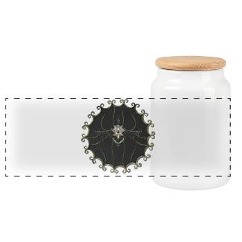 Atemberaubende und elegante Lotusblume. - Panorama Keksdose mit Holzdeckel - Weiß - Vorne