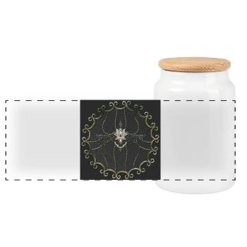 Superbe et élégante fleur de lotus. - Boîte à biscuits avec couvercle en bois - blanc - Devant
