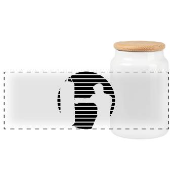 Boxer - Panorama Keksdose mit Holzdeckel - Weiß - Vorne