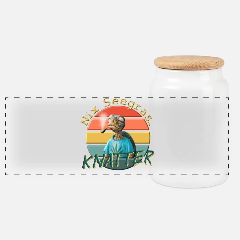 Chill Toad : Conception de T-shirt hochet drôle - Boîte à biscuits avec couvercle en bois - blanc