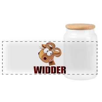 GESCHENKE FÜR WIDDER - GEBURTSTAG MÄRZ APRIL - Panorama Keksdose mit Holzdeckel - Weiß - Vorne
