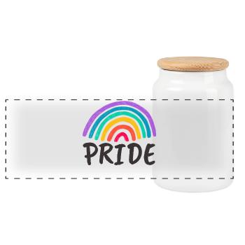 PRIDE - Ready for Pride Month! - Panoramic Cookie Jar with Wooden Lid - white - Front