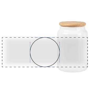 Kreisvector - Panorama Keksdose mit Holzdeckel - Weiß - Vorne